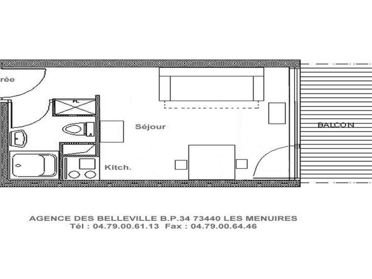 Апартаменти Studio Cosy Pour 2 Au Coeur De La Croisette, Acces Pistes A 150M - Fr-1-344-1029 Сен-Мартен-де-Бельвіль Екстер'єр фото